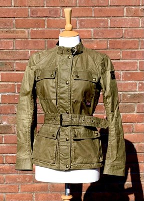 Lot 845 - BELSTAFF; a child's forest green waxed cotton...