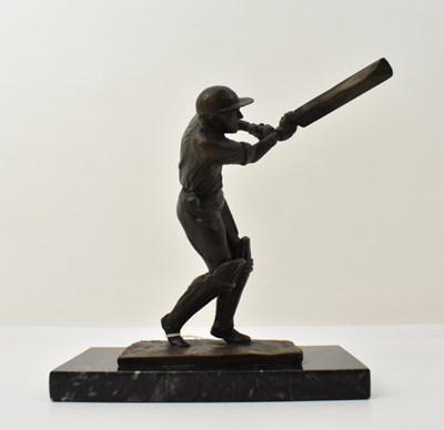 Lot 39 - JOHN ATKINS, SPORTING BRONZES; a bronzed resin...