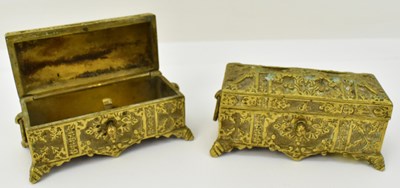 Lot 306 - A pair of late 19th/early 20th century brass...