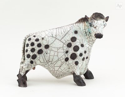 Lot 347 - LAWSON RUDGE (born 1936); a stylised raku...