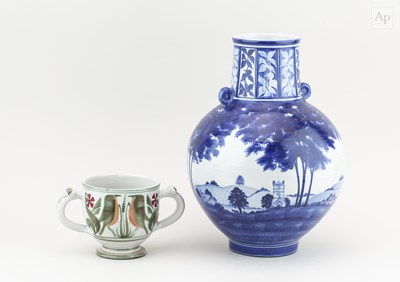 Lot 344 - LAURENCE McGOWAN (born 1942); a Maiolica style...