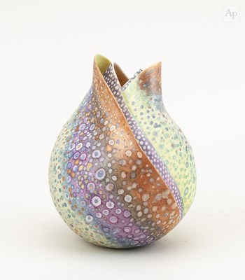 Lot 375 - MARIA STEWART (born 1940); a bulbous porcelain...