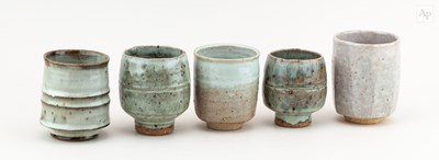 Lot 744 - A group of Japanese yunomi by different makers...