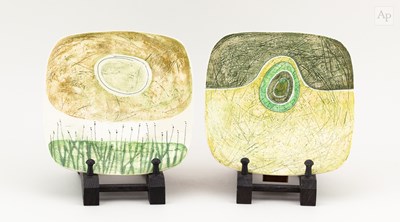 Lot 16 - ANNA LAMBERT (born 1957); a pair of square...