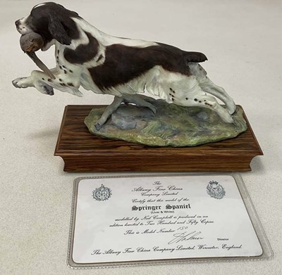 Lot 338 - ALBANY FINE CHINA; a model of a springer...