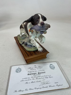 Lot 338 - ALBANY FINE CHINA; a model of a springer...