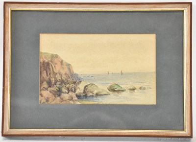 Lot 122 - WILLIAM HART (1823-1894); watercolour, coastal...