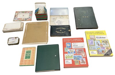 Lot 414 - Three albums of GB old time stamps, also tins...