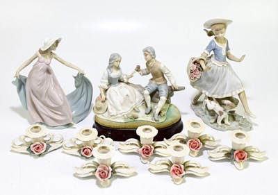 Lot 544 - LLADRO; two ceramic figures comprising a...