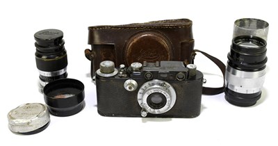 Lot 2591 - LEICA; a MKIII camerca, no.217810, with a...