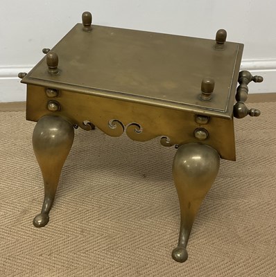 Lot 208 - A 19th century heavy cast brass footman,...