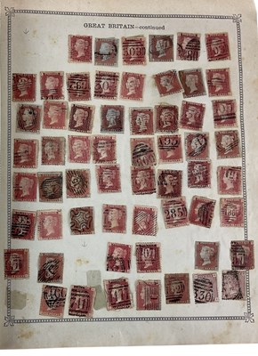 Lot 417 - An old Ideal stamp album including pages of GB...