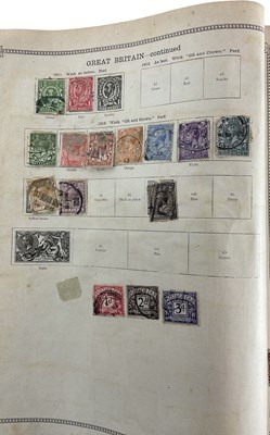 Lot 417 - An old Ideal stamp album including pages of GB...