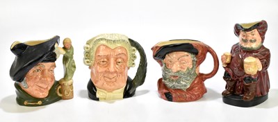 Lot 606 - ROYAL DOULTON; three character jugs comprising...