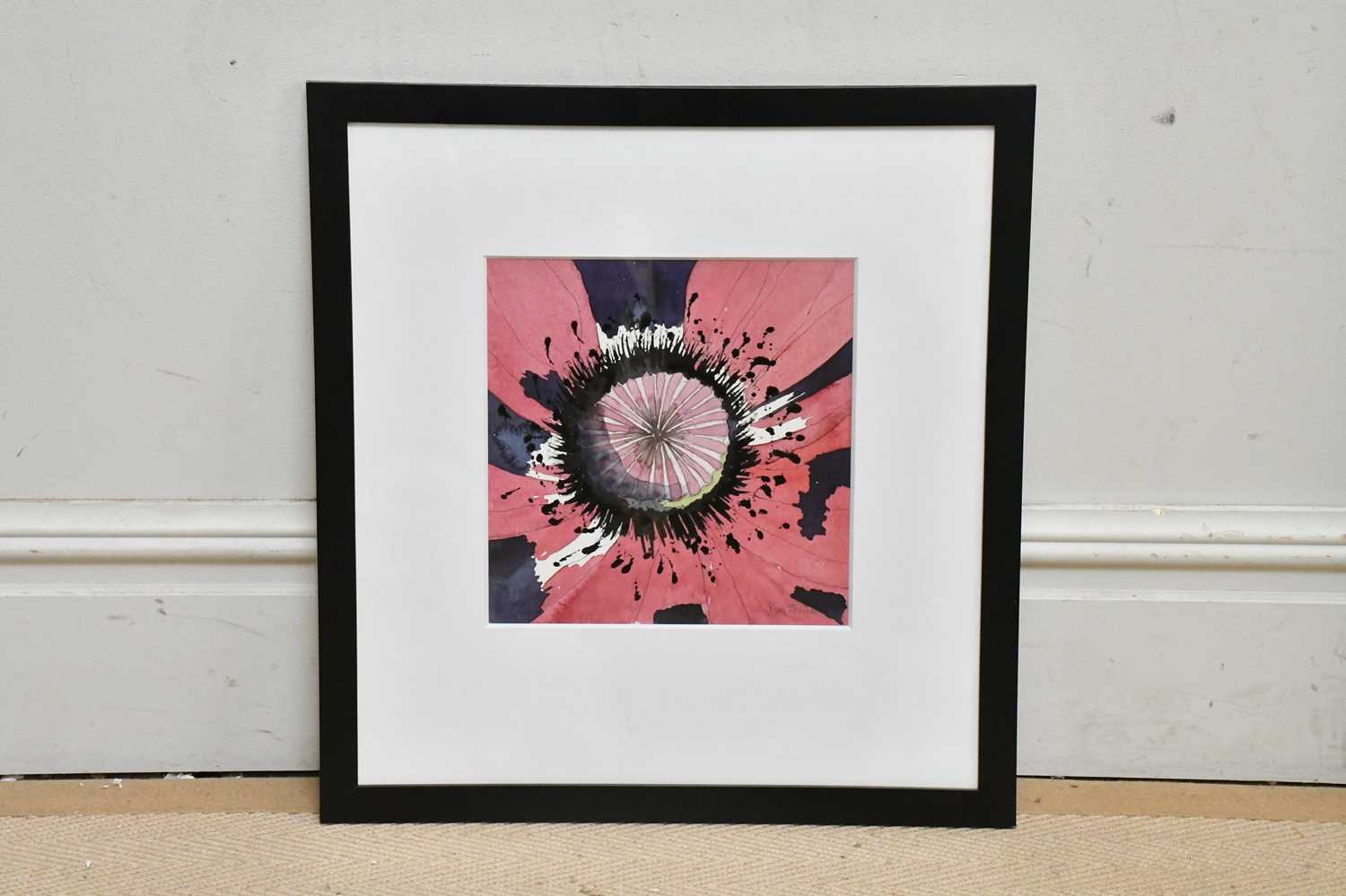 Lot 518 - KAY ELLIOTT; watercolour, study of flower,...