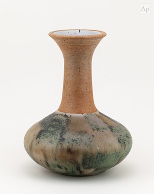 Lot 688 - VICKI READ; a large stoneware bottle of squat...