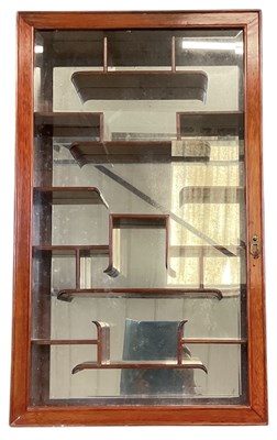 Lot 51 - A modern Chinese hardwood wall hanging display...