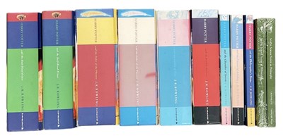 Lot 397 - ROWLING (JK); nine first edition Harry Potter...