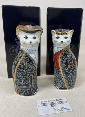 Lot 254 - ROYAL CROWN DERBY; a pair of limited edition...