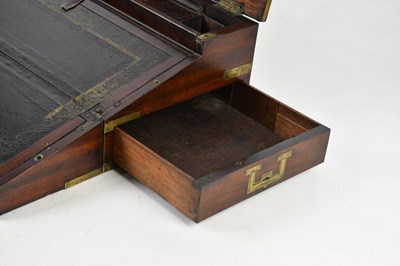 Lot 1338 - A 19th century brass bound campaign writing...