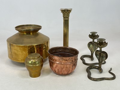 Lot 209 - A group of metalware, including Corinthian...