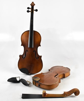 Lot 251 - A vintage cased full size violin with...