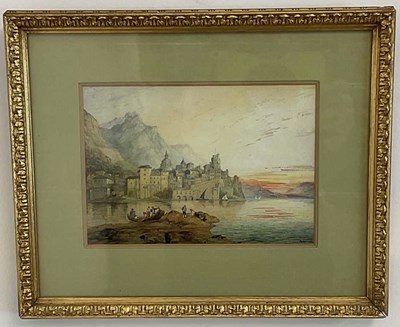 Lot 468 - UNATTRIBUTED; watercolour, a village...