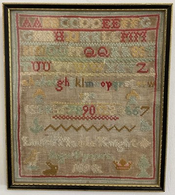 Lot 176 - A 19th century sampler by Louise Maud Knight...