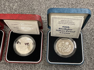 Lot 1462 - ROYAL MINT; four silver coins comprising Her...