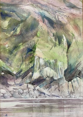 Lot 477 - ANNIE METCALFE (Newlyn, 1951-2023); oil on...