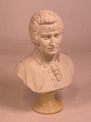 Lot 193 - A GIANELLI, an alabaster bust of Mozart...