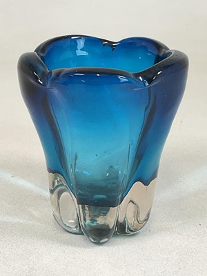 Lot 360 - Whitefriars Kingfisher blue 'Molar' art glass...