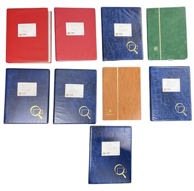 Lot 418 - Seven loose leaf albums and two stockbooks,...