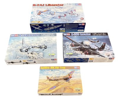 Lot 520 - HOBBY BOSS; four 1:32 scale aeroplane model...