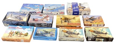 Lot 509 - Eleven 1:32 and 1:35 scale aeroplane and...