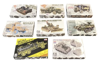 Lot 510 - AFV CLUB; eight 1:35 scale military vehicle...