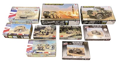 Lot 498 - Nine assorted 1:35 scale military vehicle...