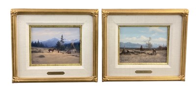 Lot 117 - GENE SPECK (born 1937); oil on board, 'Deer...