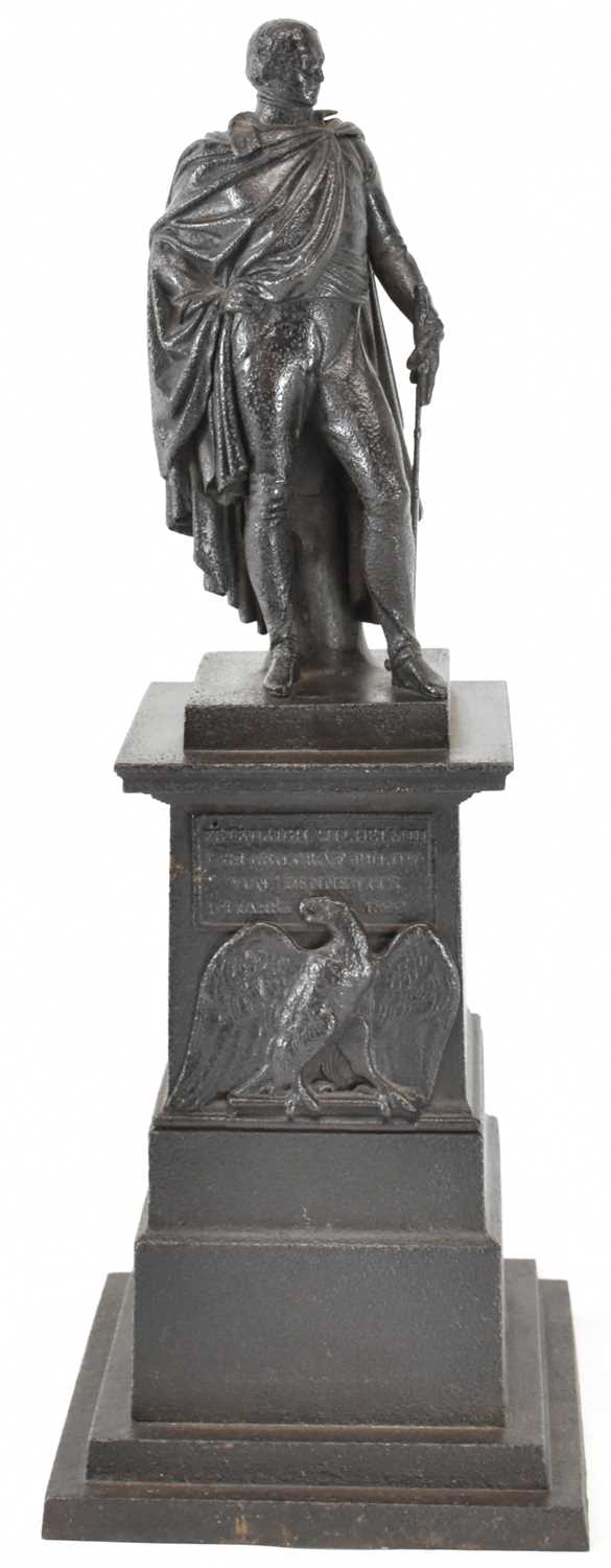 Lot 596 - A bronzed white metal figure of 'General Graf...