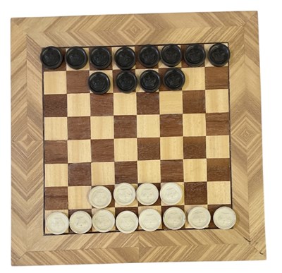 Lot 312 - A modern chess set and board, board 36 x 36cm,...