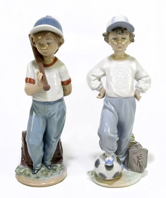 Lot 509 - LLADRO; two ceramic figures, 'Can I Play, no...