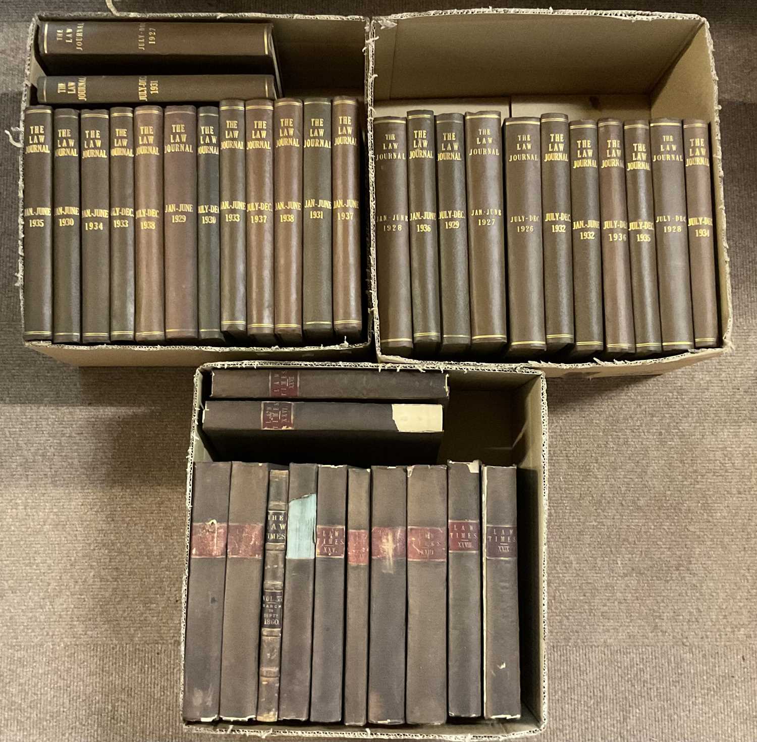 Lot 217 - THE LAW TIMES, THE JOURNAL AND RECORD OF THE...