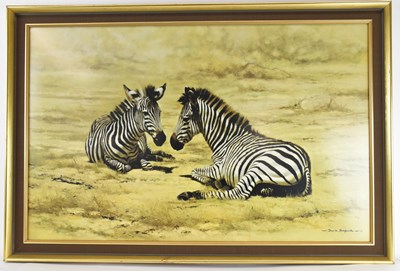 Lot 246 - DAVID SHEPHERD; a print of two recumbent...