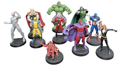 Lot 513 - MARVEL; ten collectable plastic figurines...