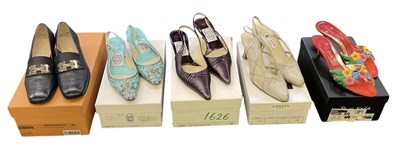 Lot 449 - Five boxed pairs of lady's shoes including...