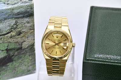 Lot 1622 - ROLEX; a gentleman's 18ct gold Oyster Quartz...