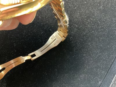 Lot 1622 - ROLEX; a gentleman's 18ct gold Oyster Quartz...
