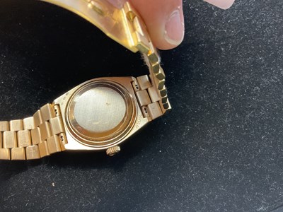 Lot 1622 - ROLEX; a gentleman's 18ct gold Oyster Quartz...