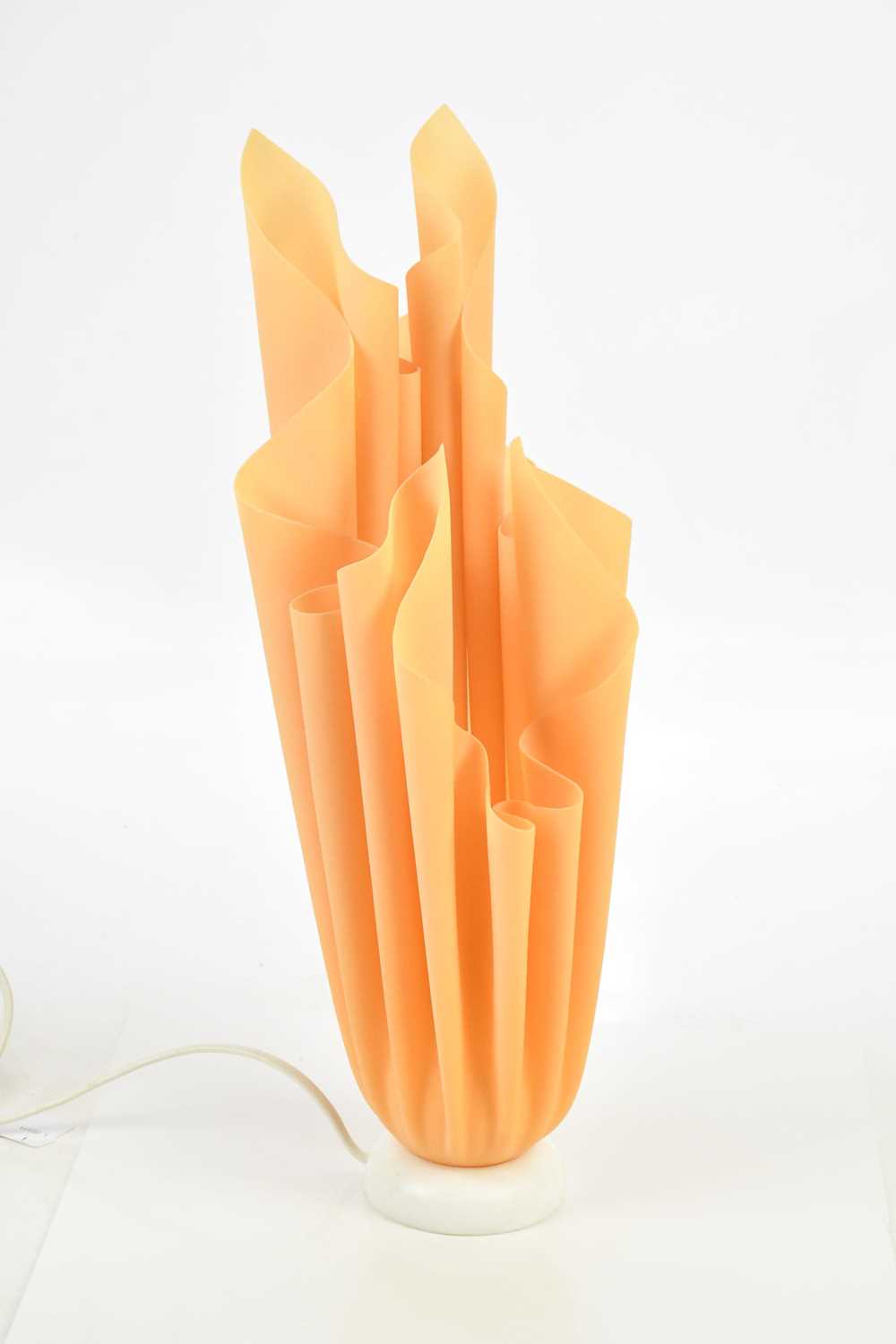 Lot 337 - GEORGIA JACOB; an unusual flame plastic lamp, '...