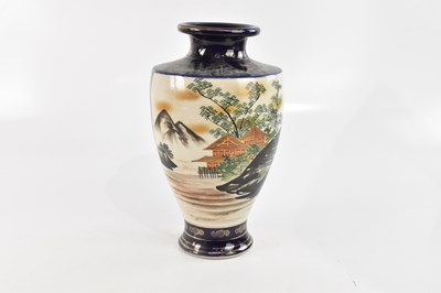 Lot 581 - A large Japanese Satsuma vase, decorated with...